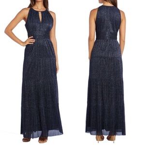R&M Richards Metallic Navy Gown